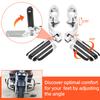 1.25" Highway Footpegs Short Angled Adjustable Highway Pegs w/1-1/4" Engine Guard Chrome for Harley Honda Kawasaki Suzuki Yamaha