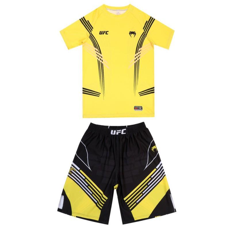 Boxing MMA BJJ Short Sleeve Shorts Set Training Fitness