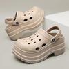 Fashion Women's Fashion Chunky Platform Clogs Summer Outdoor Hollow Out Garden Shoes Woman Thick Bottom Non Slip Beach Sandalias Mujer
