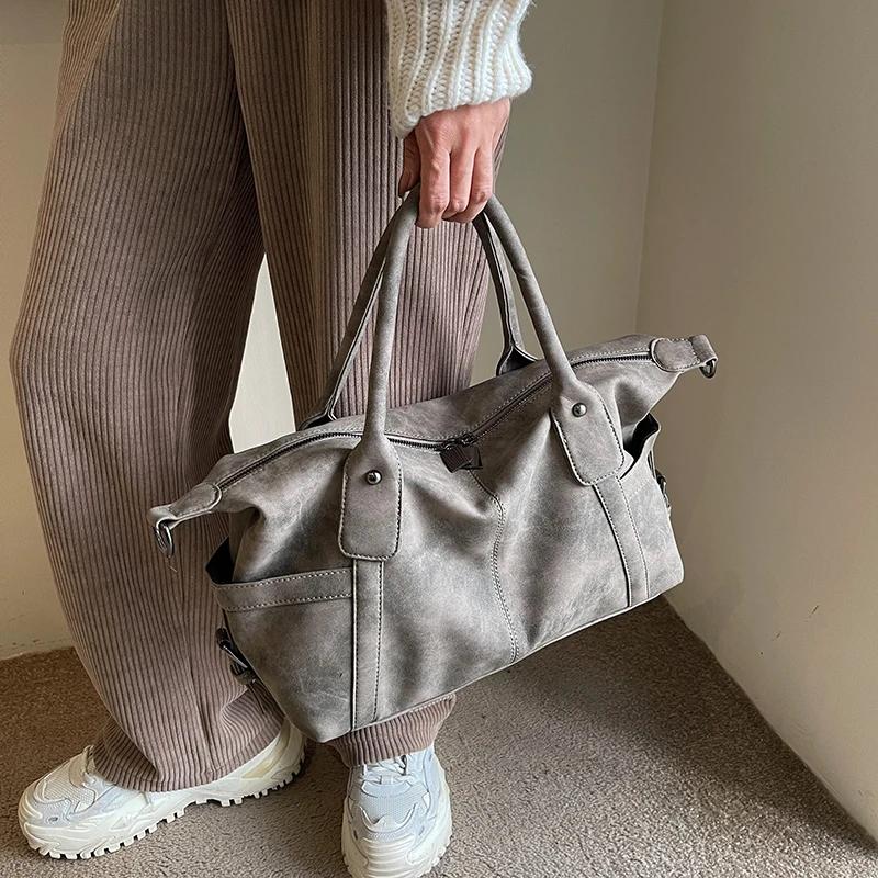 Роскошная женская кожаная сумка через плечо, женская сумка большой емкости