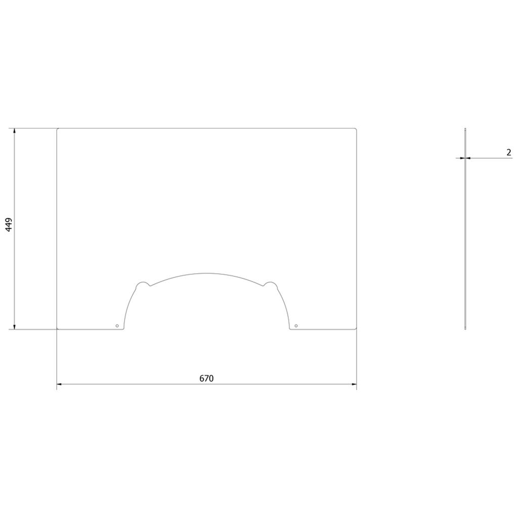 Steel log burner HATI hearth plate