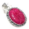 Kashmir Ruby(Simulated) Gemstone 925 Sterling Silver Jewelry Pendant 2.36