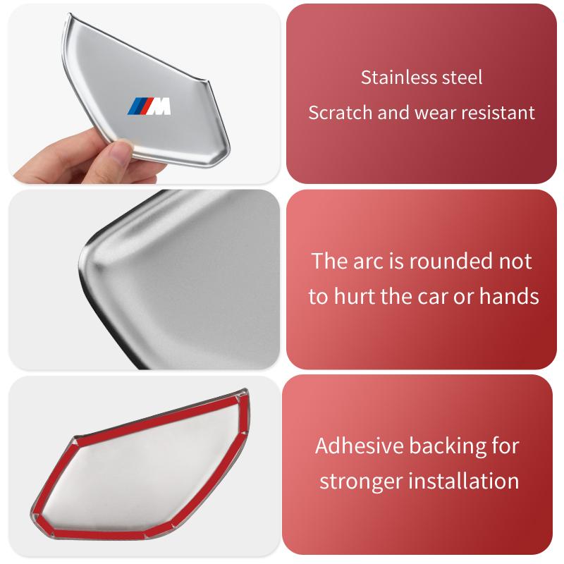 2025 Hot For BMW 5 Series G60 2024 Car Interior Door Bowl Decorative Plate Door Handle Puller Protection Sticker Car Accessories
