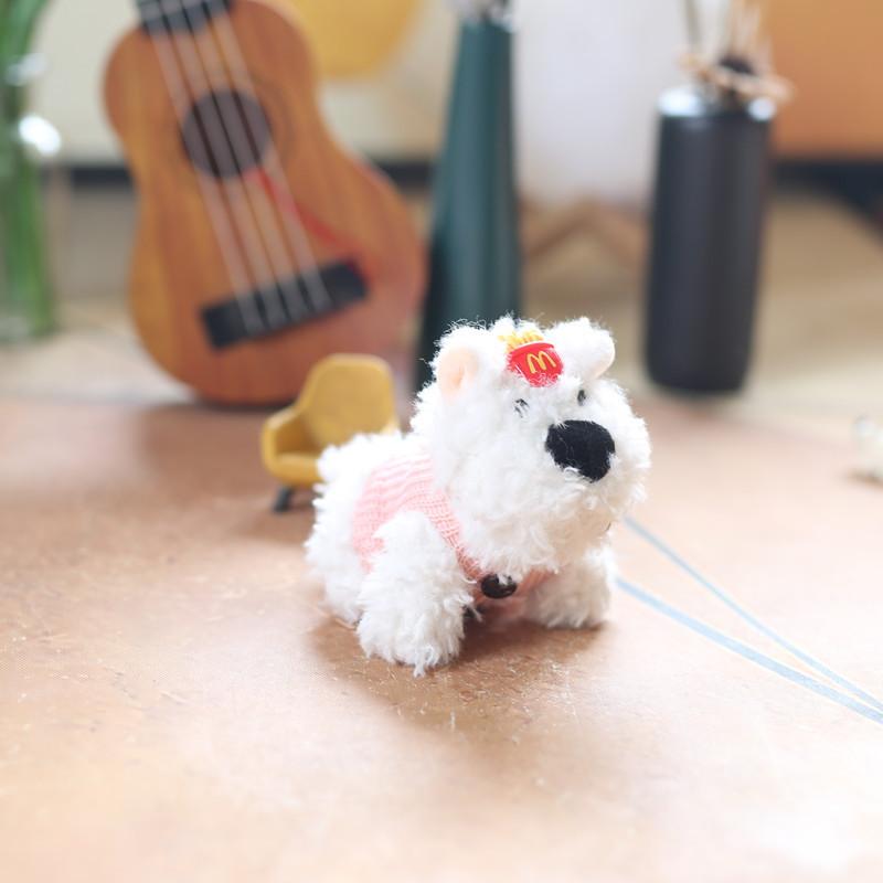 Очаровательная плюшевая кукла-собачка с коротким искусственным мехом для подвешивания на сумку и коллекции