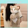 Милый плюшевый рюкзак в виде кошки, детский подарок на фестиваль для девочки, мягкая кукла-животное, переноска
