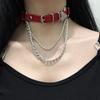 Chic Spicy Girl Leather Bell Choker Necklace – Unique Minority Design