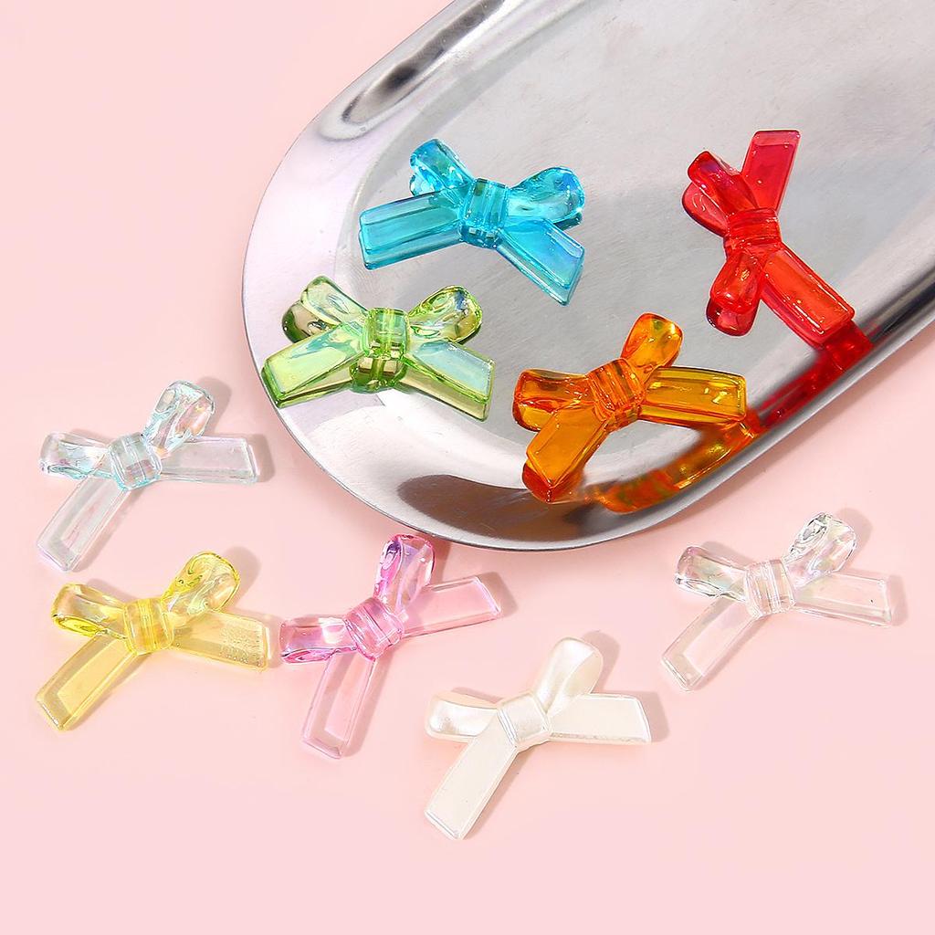 4 шт. 34*20 мм акриловые волшебные цвета бантик аксессуары для изготовления ювелирных изделий DIY очаровательное украшение