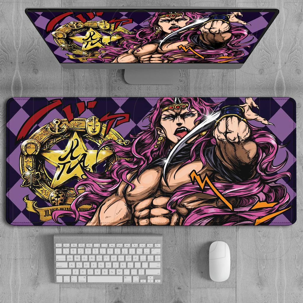 Коврик XXL с HD-печатью JOJO Bizarre Adventure Коврик для мыши Коврики для клавиатуры Геймерские Нескользящий коврик для мыши Аниме Игровые Аксессуары для ПК Настольный коврик