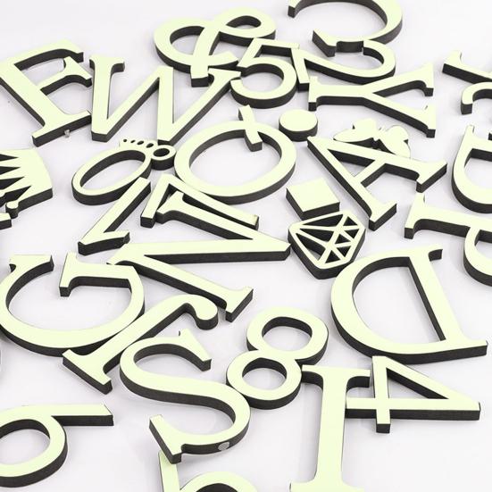 Наклейка на стену с буквами, украшение для дома, светящаяся наклейка с буквами, отклеивающаяся и приклеивающаяся к стене