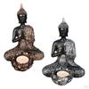 Buddha Holder Tabletop Tealight Decor Statues Collectible Figurine Sculpture for Relaxing Gift