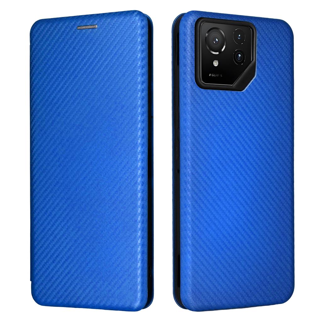For Asus ROG Phone 9 5G Case Carbon Fiber Texture Drop-Proof PU Leather Phone Cover
