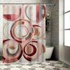 Красочная абстрактная круглая шторка для душа Домашний декор Водонепроницаемый набор ковриков для ванной Многоцветный 3D-принт Полиэфирная ткань