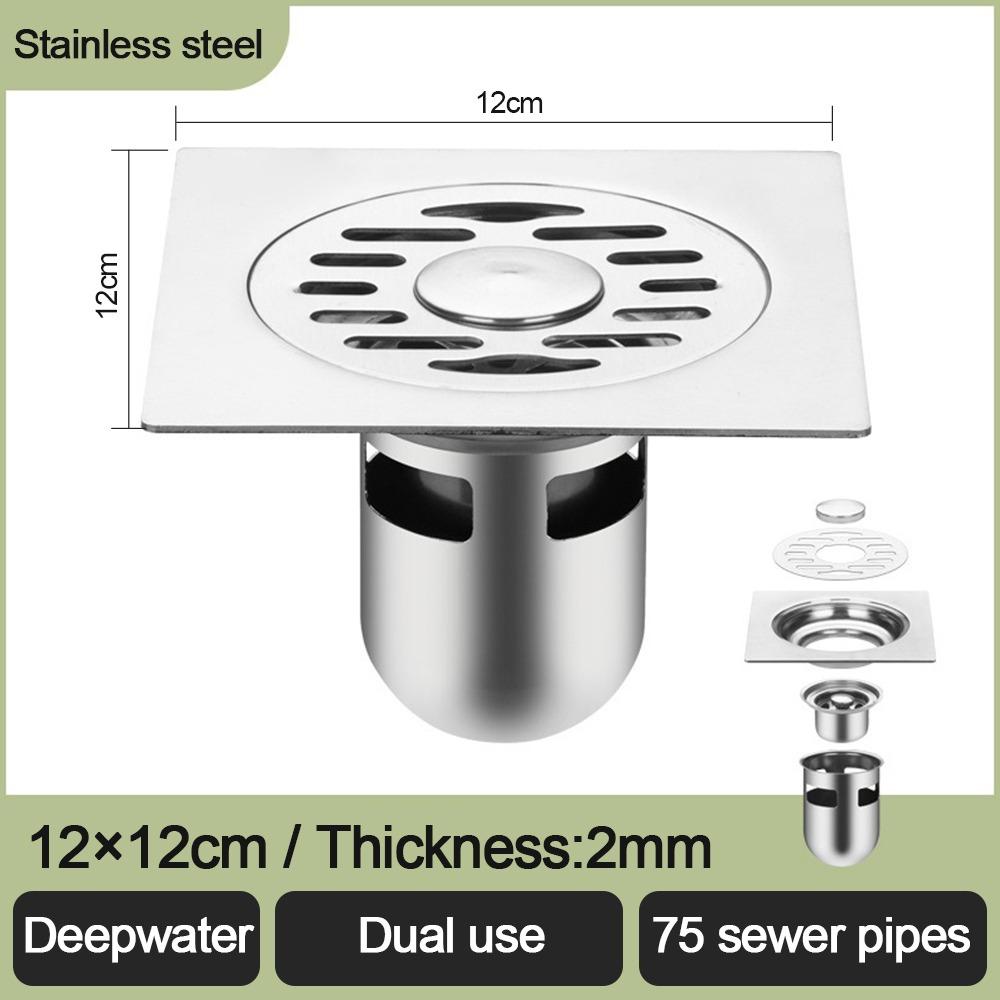 Square Sink Strainer Stainless Steel Drain Filter  Bathroom Washing Machine Accessories