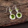 Peridot Gemstone 925 Sterling Silver Jewelry Handmade Drop/Dangle Earrings 1.80" EE-13-5