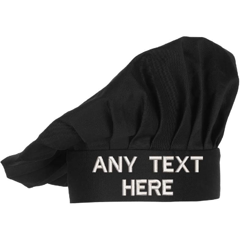 Personalized Embroidered Chef Hat with Text or Name, Ideal for Home Cooks, Professional Chef