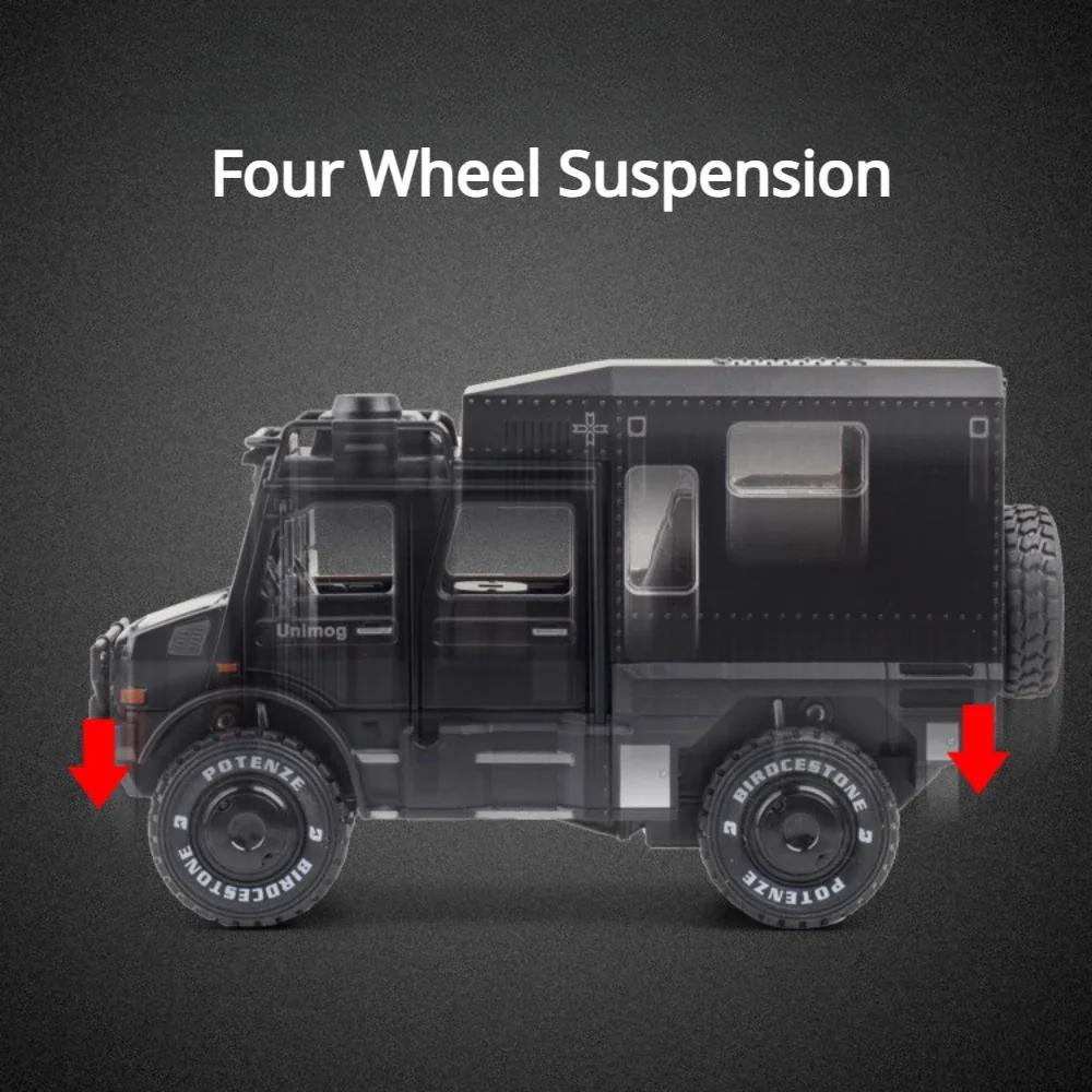 1:28 Scale UNIMOG ORV X-Class Exy 6x6 Toy Car Model Alloy Diecast Pull Back Simulation Sound Light Metal Vehicles for Boys