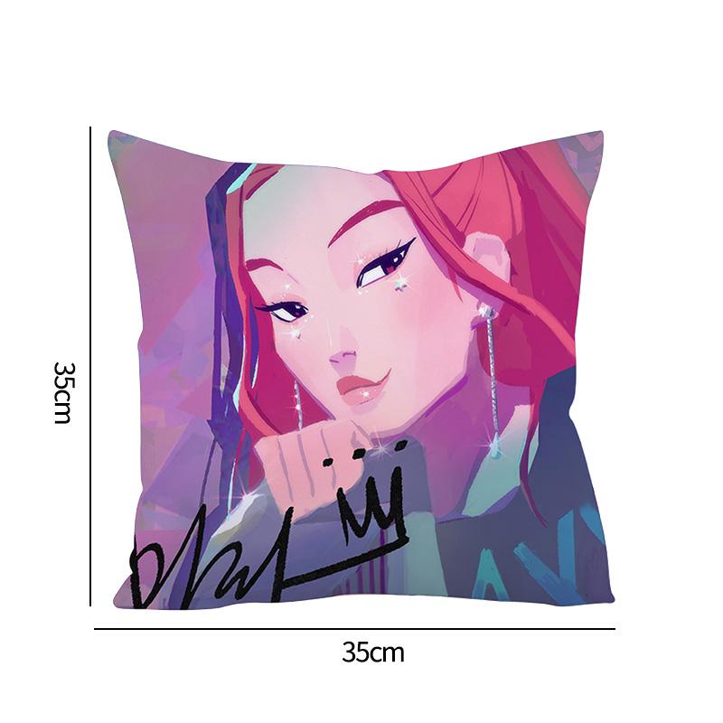 K-Pop Demon Hunter Pillow Cover Anime Movie Pillow Case Sofa Pillow Cushion Cover Christmas Decorations Home Supplies
