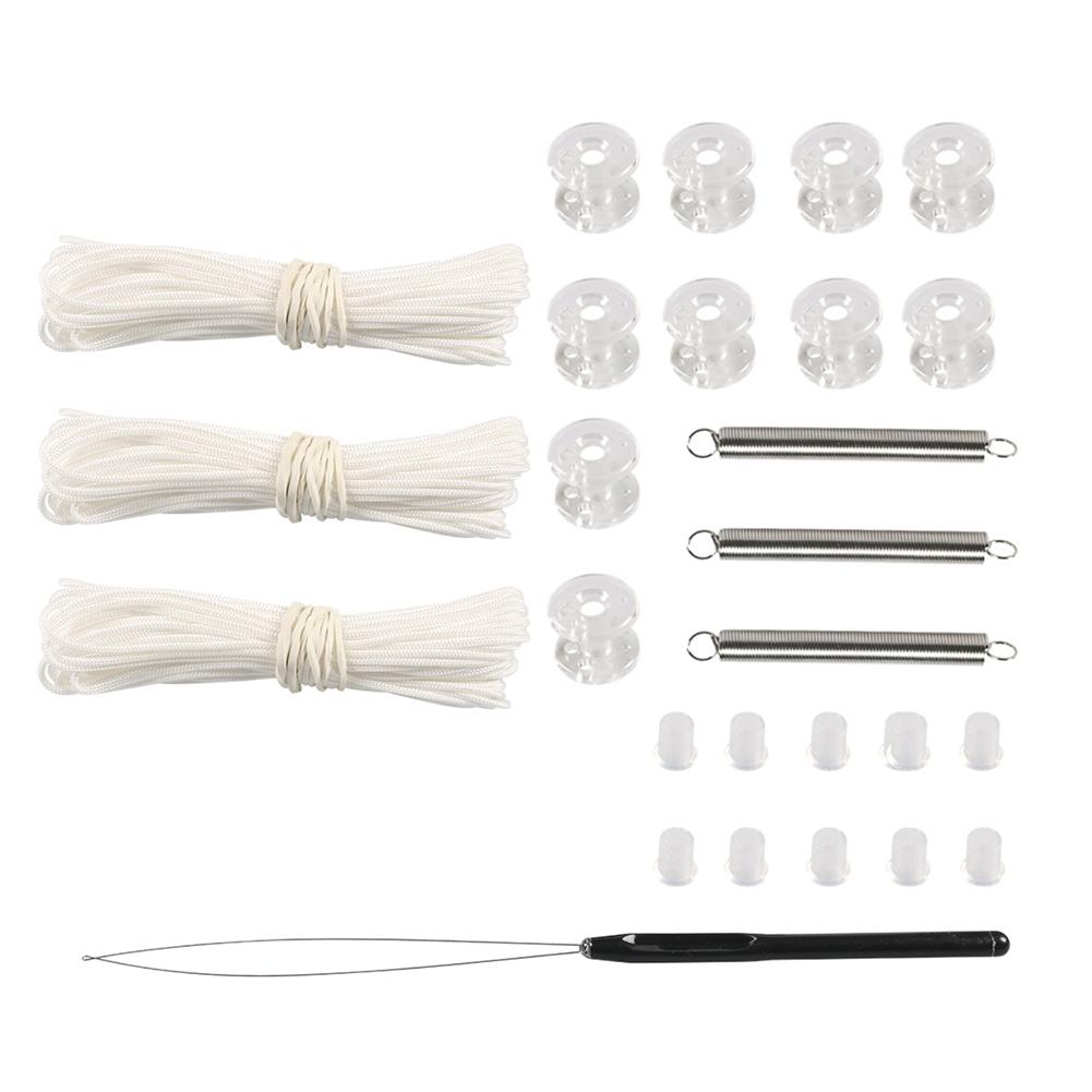 RV Pleated Shade Repair Kit, Pleaded Shade Maintain Tools With Pull Rope, Plugs, Pulleys, Springs And Rope Threader, Day Night Window Shade