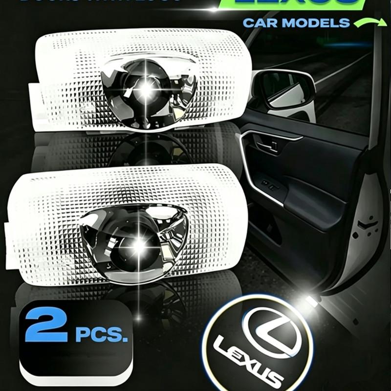 HFHT9 New upgrade Laser Decor Lamp Glass Projection Car Accessories HD LED For Lexus RX GX LS LX IS GS RC UX Series ES200 ES250 ES260