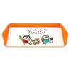 [R6785] - Multicolored Orange Melamine Cake Tray 'Chouettes' (A Nice Family! ) - 30x15cm