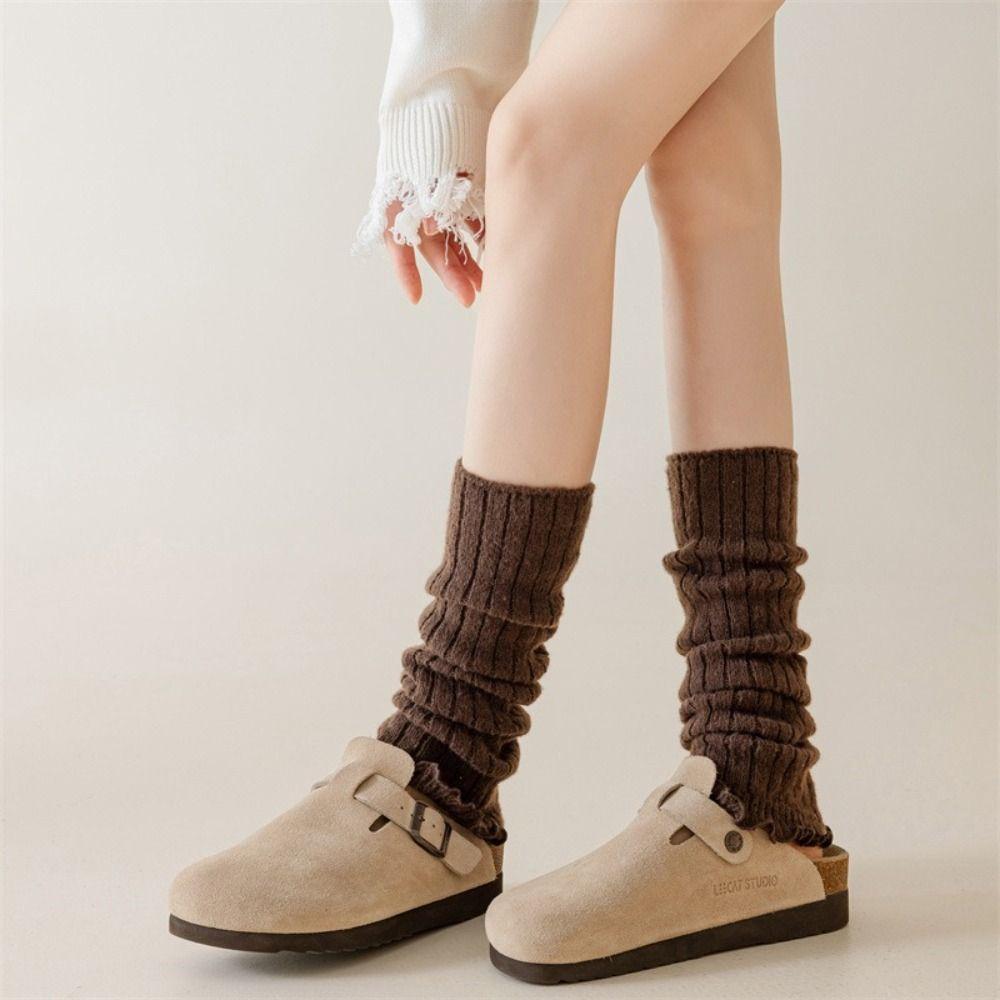 Милые Сладкие Лолиты Вязаные Носки Вязание Длинные Чулки Модные Гетры Осенне-зимние