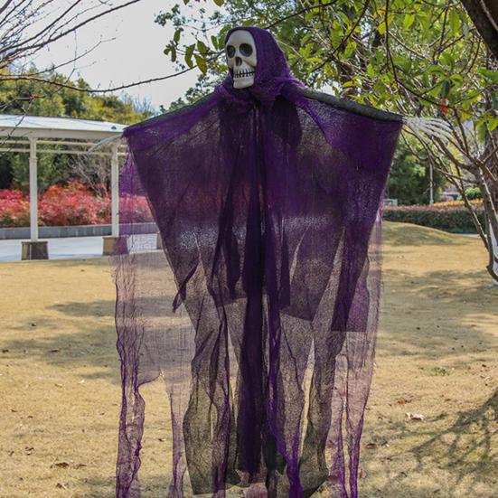 Хэллоуин Подвесное Украшение Череп Призрак Наружное Жуткое Мрачный Жнец Страшный Летающий Скелет Призрак для Веранды Двора Сада Дерева Декор