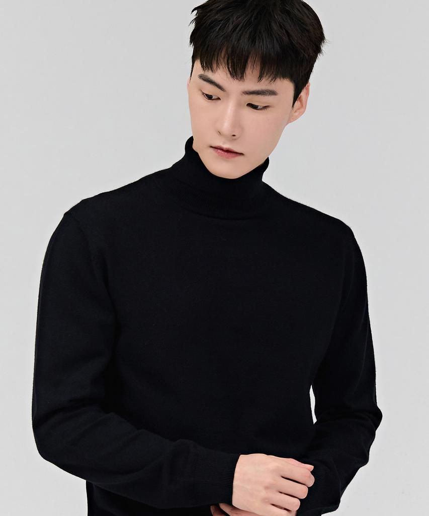 CHASECULT Men'S Essential Turtleneck Sweater - Black