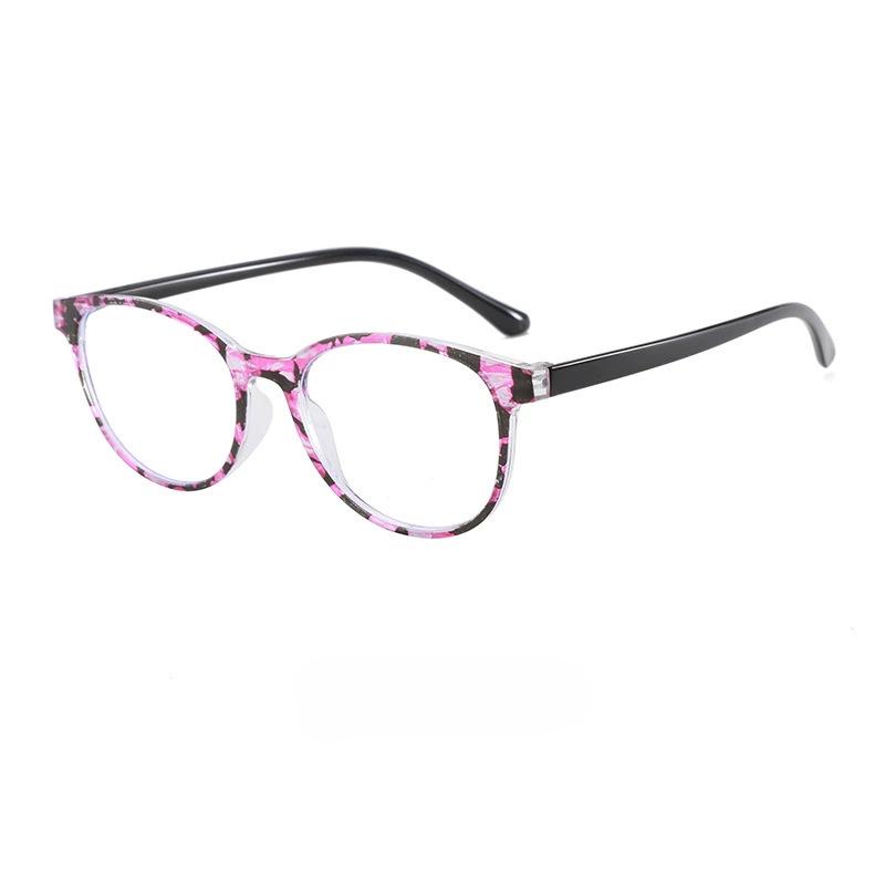 New Fashionable Anti Blue Light Circular Large Frame Reading Glasses Clear Lens Optical Prescription Eyeglasses 0 To +4.0