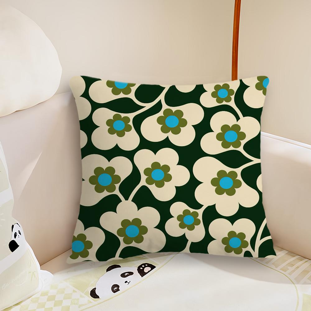 Art OOrla Kiely Flower cushion cover Pillow Case Plush Fabric Soft Double Sided Print Sofa Cushion Cover Throw Pillow Covers