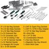 Professional 216 Pcs Tool Set, Professional Mechanic Tool Kit and Sockets Wrenches Set with Storage Box, Metric and Sae