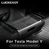 LUCKEASY For Tesla Model Y - The Driver And Passenger Seats Rear Middle Storage Box Under Seat Trash Box Car