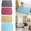 Mat Bath Nonslip Memory Foam 3d Cobble Stone Shape Microfibre Pebble Rug Toilet