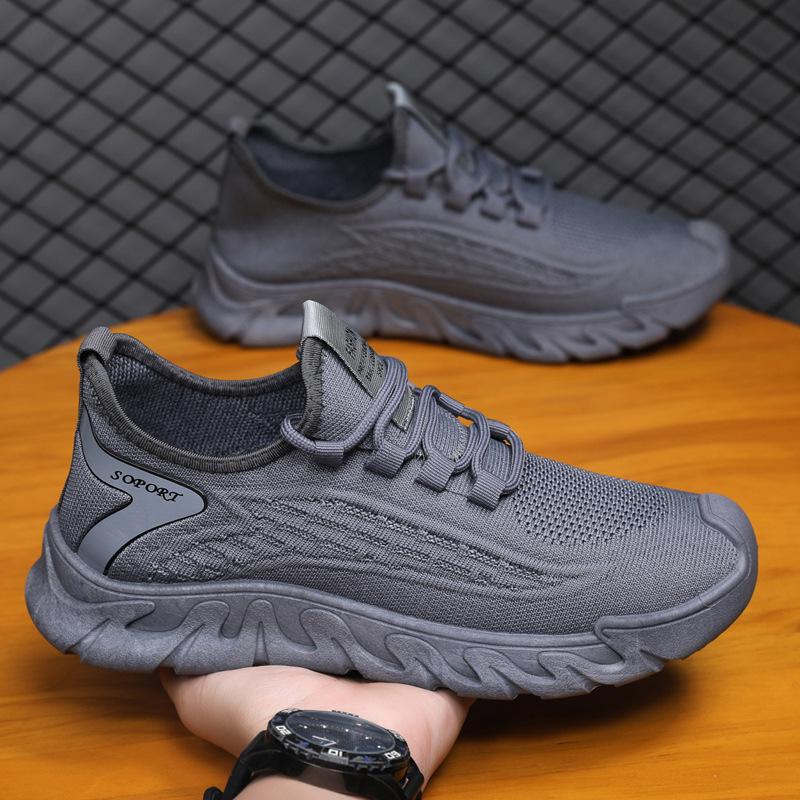 Мужская обувь, дышащая тонкая сетка, весенняя новинка, из сетки fly-woven, повседневная универсальная мужская спортивная обувь