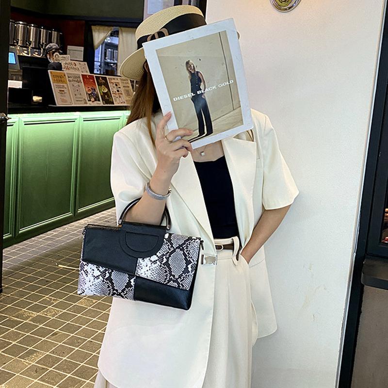 Yogodlns Женские сумки через плечо из искусственной кожи с крокодиловым узором в стиле ретро, ​​модные однотонные черные сумки-конверты через плечо