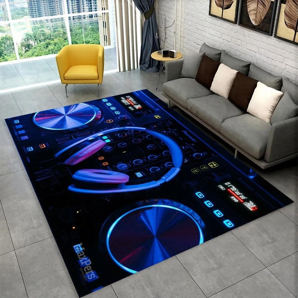 3D DJ Music Screen Keyboard Area Rug Carpet Rug for Living Room Bedroom Sofa Doormat Decoration Kid Play Non-slip Floor Mat Gift
