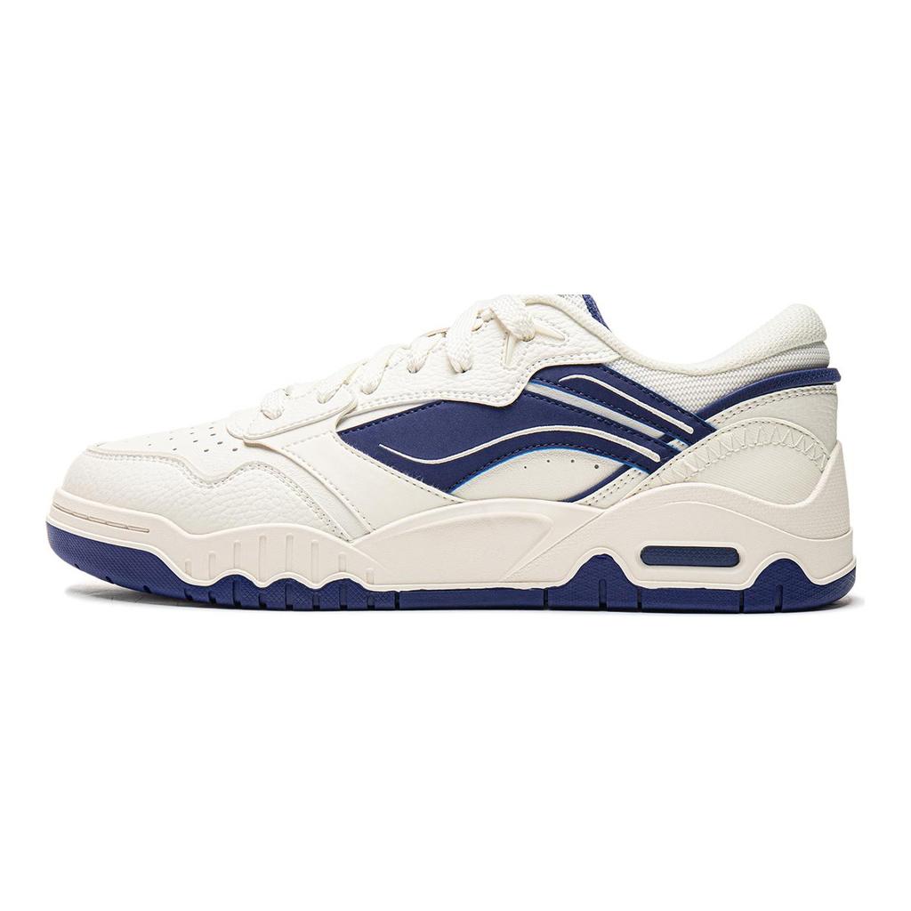 Li Ning Moon White 3 Скейтбордические кроссовки Мужские Низкие Бело-синие AGCV077-8