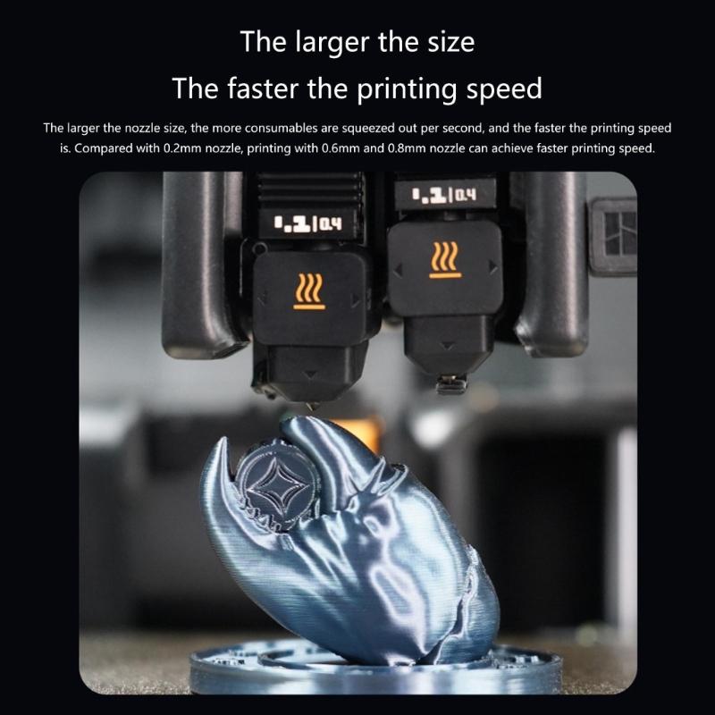 Интегрированный хотенд с быстросъемным креплением, силиконовым чехлом и съемным соплом для 3D-принтеров серии H2D Mini