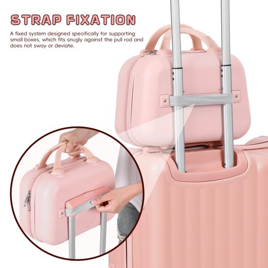 Small Suitcase for Kids 20 Inch Ride-On Luggage with Carry-On Suitcase, 6 Spinner Wheels & Non Slip Telescopic Handle Retractable Handle, Hardshell