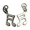 Шарм в виде музыкальной ноты из сплава для сумок, украшений, легкий, прочный, модный аксессуар, подарок для любителей музыки