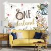 2D Alice in Wonderland Themed First Birthday Photo Booth Banner