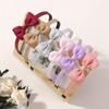 6pcs Cute Solid Color Headband Ribbon Handmade Hair Bows Hair Bands for Girls Cute Children Kids Baby Hair Accessories Gifts