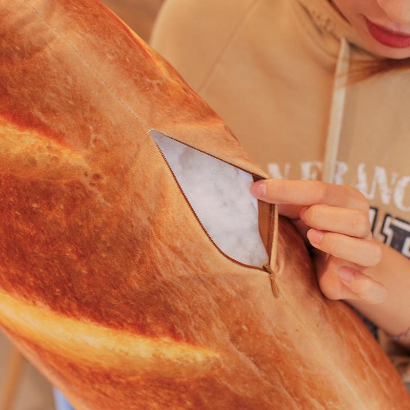 Мягкая плюшевая подушка-игрушка в виде фаршированного французского багета, для дома, кровати, дивана, украшения интерьера комнаты, подарок