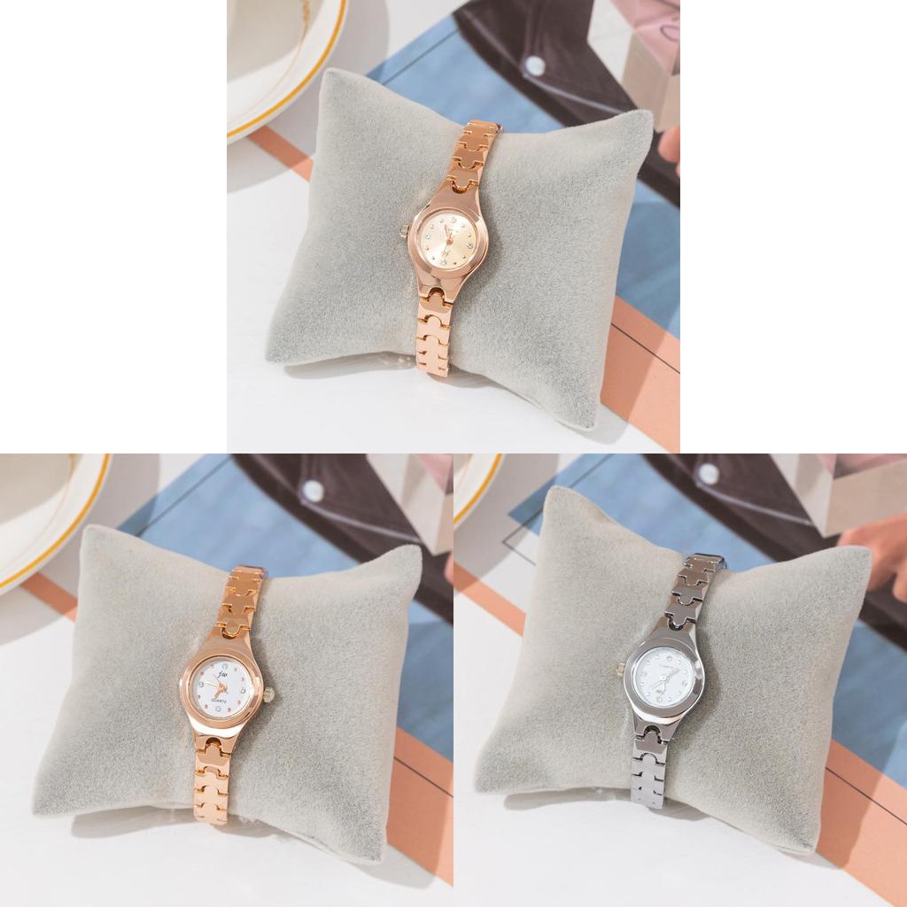 Womens Miniature Round Quartz Wristwatch With Alloy Band And Elegant Design