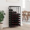 VidaXL 45-bottle Wine Rack Black 54x18x100cm Wrought Iron 358367