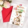 10PCS Cute Cartoon Christmas Greeting Cards Set with Envelopes, Large Size Hand-drawn Xmas Cards for Holiday Wishes & Gifts
