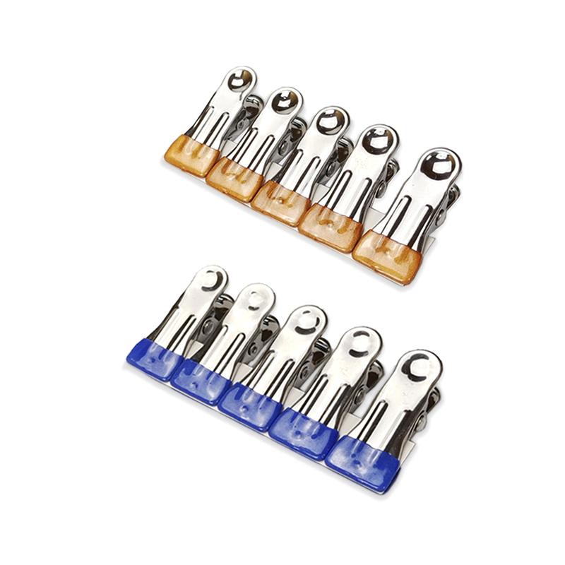 10Pcs Stainless Steel Clothes Peg Household Multipurpose Sealing Clips Windproof Non Slip No Trace Fixed Clamp Airing Clothespin