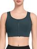 Yvette Sports High Integrated Plus Sports Size Gray Women's Bra, No-Slip, Open-Front, Support, Moisture-Wicking, Quick-Drying, U-Back, Cup, Wireless,