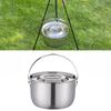 17-26cm Outdoor Camping Pot Stainless Steel Portable Single Pan Pot  Picnic