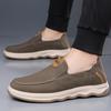 Men's Autumn New Slip‑On Versatile Casual Leather Shoes, Non‑Slip Soft‑Sole Comfortable Driving Shoes for Men