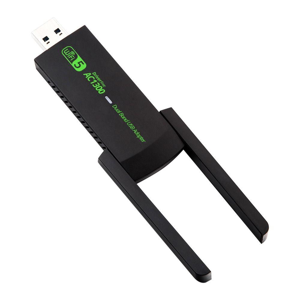 Надежный WiFi-адаптер 1300 Мбит/с USB, двухдиапазонный 2,4 ГГц/5 ГГц, сетевая карта, беспроводной приемник-передатчик для настольного компьютера, ноутбука, ПК